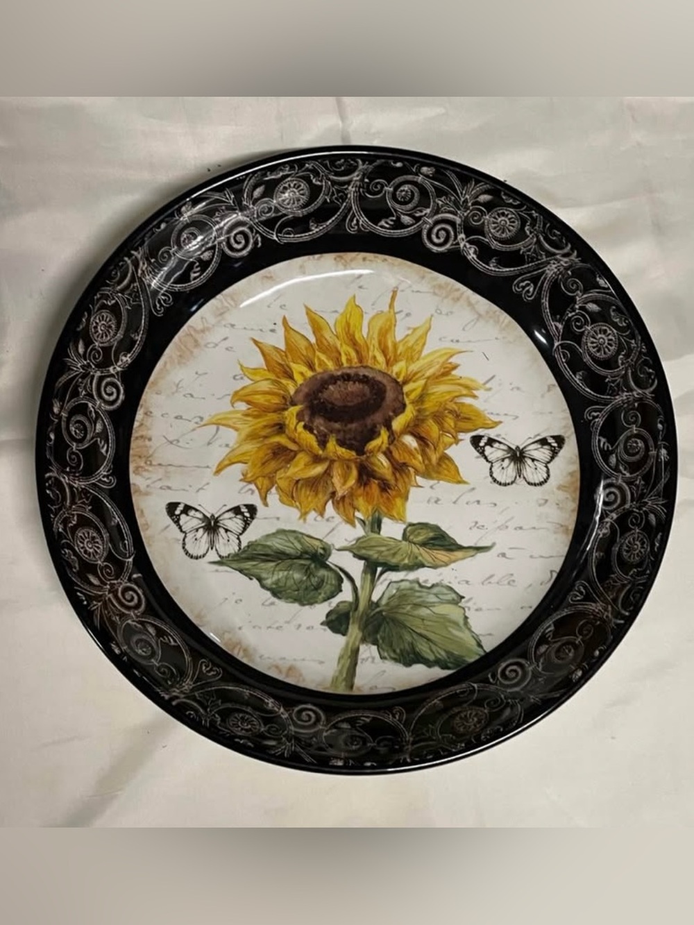 Certified International Sunflower  Round Serving Plate 13”